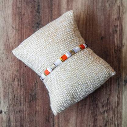Bracelet en perles Miyuki purple