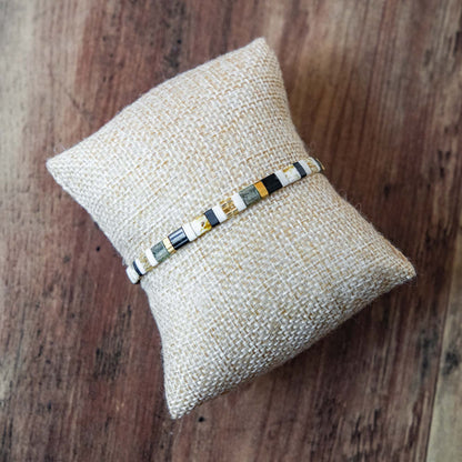 Bracelet en perles Miyuki dark & green